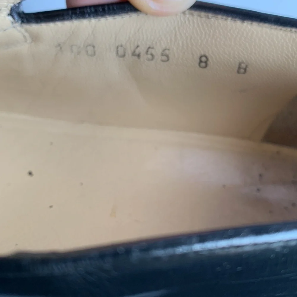 Gucci Horsebit Loafers Womens 8B Black Leather Block Heel Slip‎ On Italy Classic - Picture 12 of 17